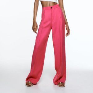 ZARA Full-Length Hot Pink Pants (New w/tags)